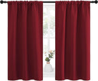 NICETOWN Christmas Burgundy Curtains Blackout Drape Panels - Image 2