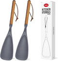 Silicone Cooking Spoon Spatula for Nonstick Cookware,Heat Resistant,12.8"