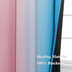 Ombre Pink and Blue Blackout Curtains 45 Inches Long, Full Light Blocking - Image 5