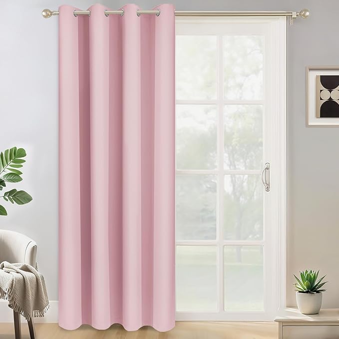 Yakamok Wide Thermal Blackout Patio Door Curtain Panel, Extra Wide Curtains by Yakamok