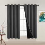 Yakamok 100% Blackout Curtains, 2 Thick Layers Thermal Insulated Total Blackout by Yakamok