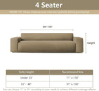 MYSKY HOME Couch Covers for Sofa, Dog Couch Cover Protector, Dark Grey Lines - Image 8