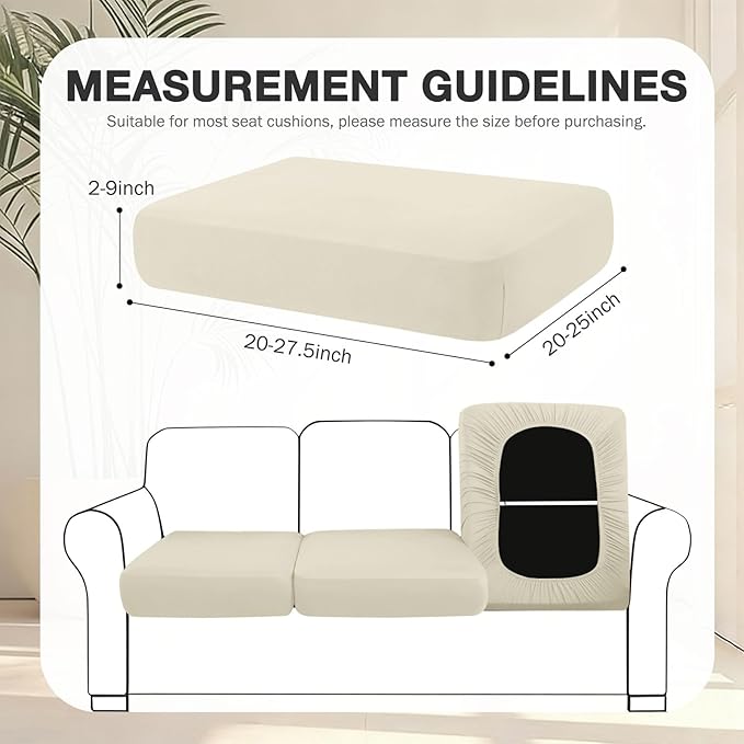 hyha 14Pcs Patio Cushion Covers, Stretch Outdoor Couch Cushion Covers - Image 2