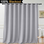 Yakamok 100% Blackout Patio Door Curtain Extra Wide Drapes - Image 2