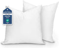 Martex Decorative Throw Pillow Inserts, White, 12" x 12", Pack of 2
