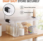 Superio 11 Quart Clear Plastic Storage Boxes with Lids, Stackable Organizer Containers, BPA-Free Storage Bins for Home, Office, School & Dorm, 1 Pack
