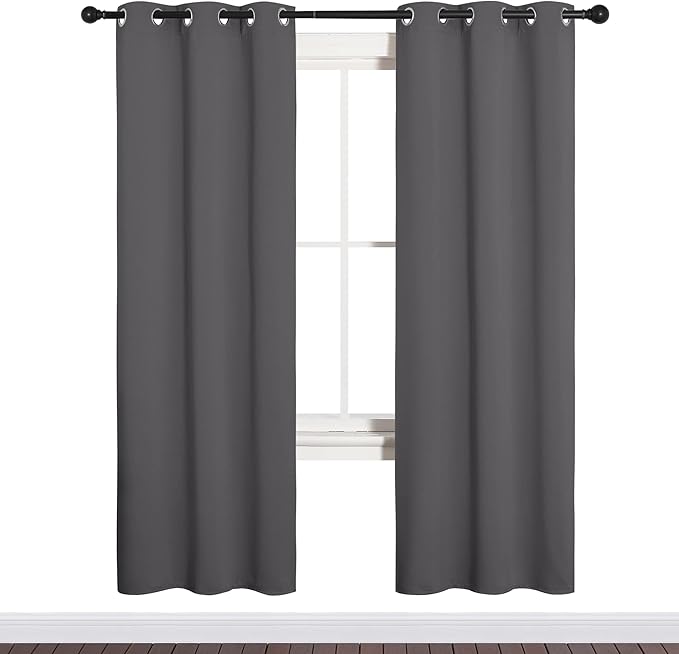 NICETOWN Grey Blackout Curtain Panels - Image 2