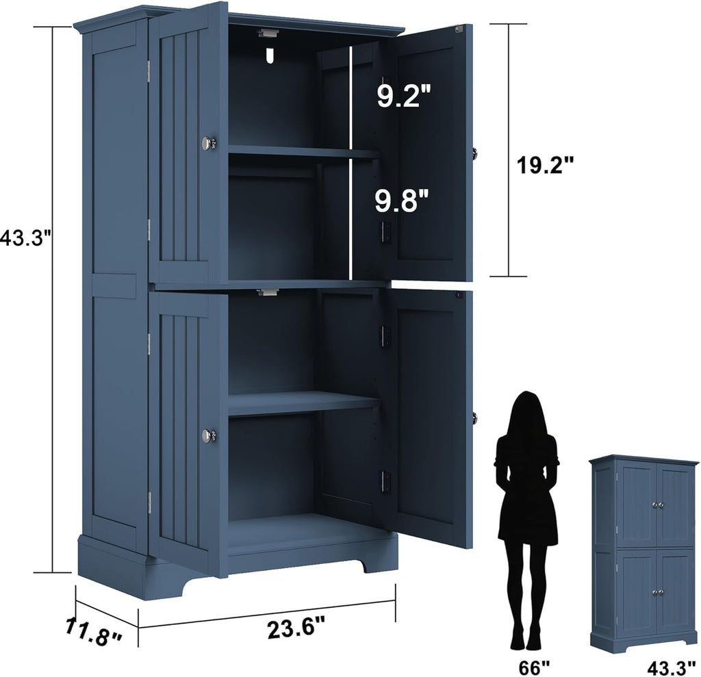 ChooChoo Bathroom Floor Cabinet with Adjustable Shelves