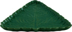 Santa Barbara Design Studio Tree Shaped Serving Plate - Stamped Ceramic Platter, 11" x 7.75", Pine Green