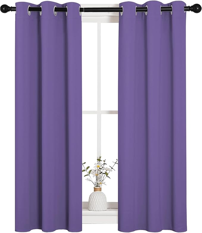 NICETOWN Window Curtain Panels, Thermal Insulated Solid Grommet Blackout - Image 2