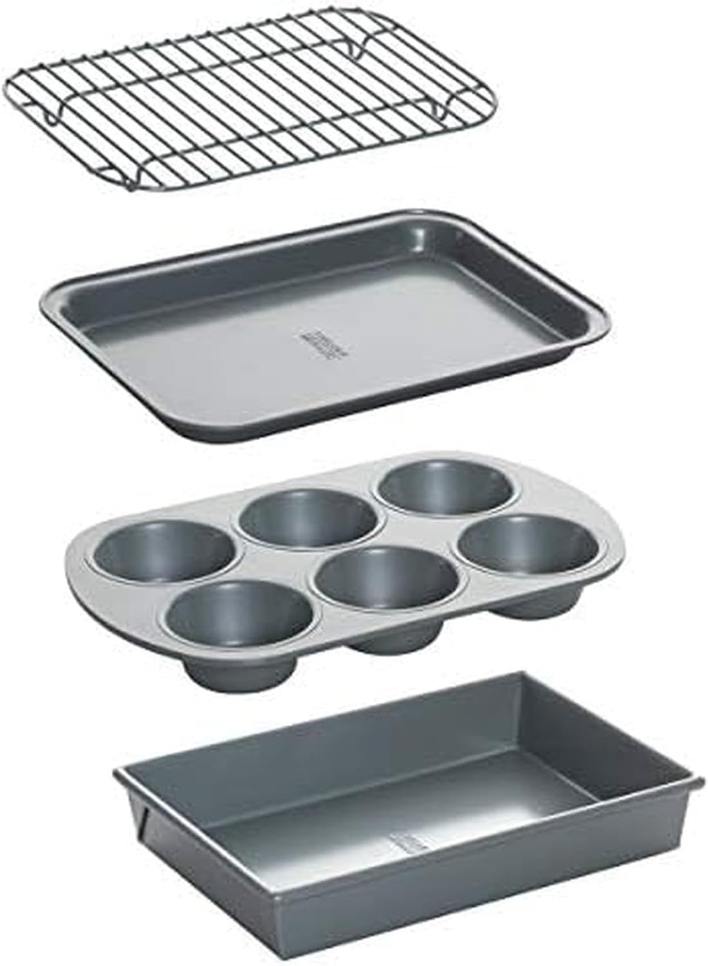 Chicago Metallic 4-Piece Toaster Oven Bakeware Set