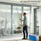 Professional Window Cleaning Kit with 6ft Long Handle, 3 Gallon Bucket