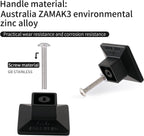 1.57-inch Square Black Matte Cabinet Knobs - 6 Pack