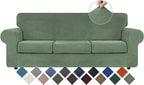 WEERRW 4 Pieces Velvet High Stretch Couch Covers by WEERRW