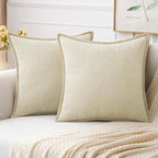 MIULEE Pack of 2 Christmas Pillow Covers 20x20 Inch Cream White Farmhouse by MIULEE