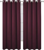 LEMOMO Burgundy Red Thermal Blackout Curtains/52 x 95 Inch/Set of 2 Panels Room - Image 2