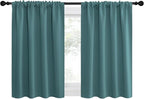 NICETOWN Kitchen Curtains, Sea Teal, Short Blackout Curtains & Drapes, Thermal by NICETOWN