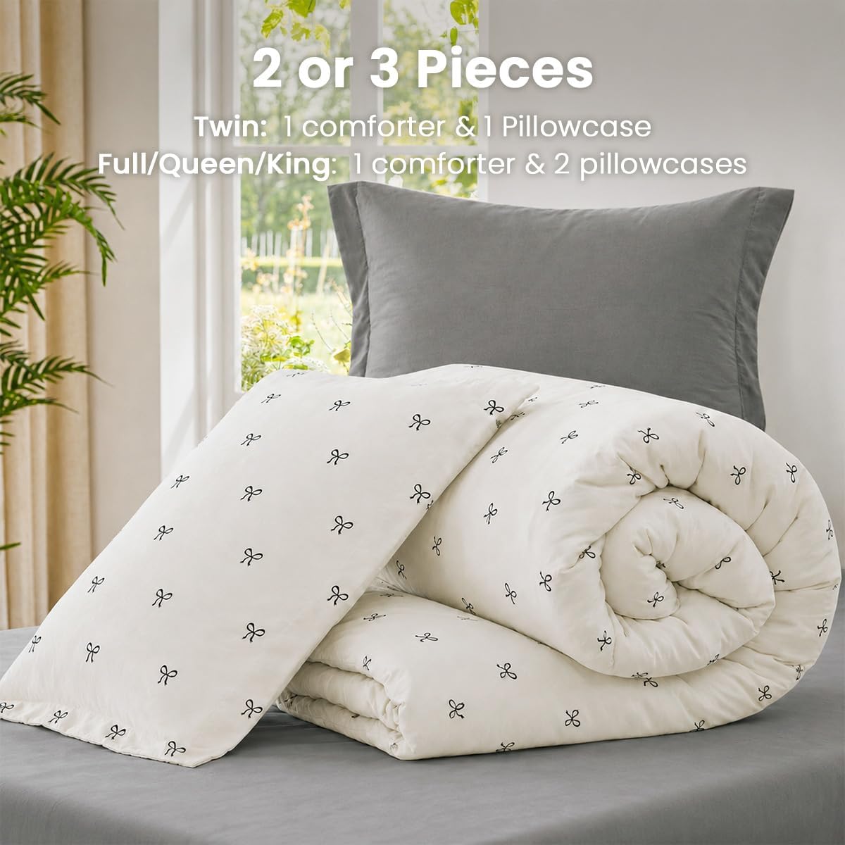 Twin Comforter Set Black Bow Comforter Set for Girls