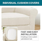 Turquoize 2 Piece Chair Covers Armchair Slipcovers - Image 5