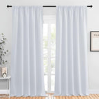 NICETOWN Greyish White Bedroom Curtain Panels - Image 2
