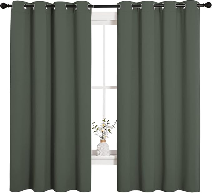 NICETOWN Thermal Insulated Curtains Blackout Draperies, Window Treatment Solid - Image 2