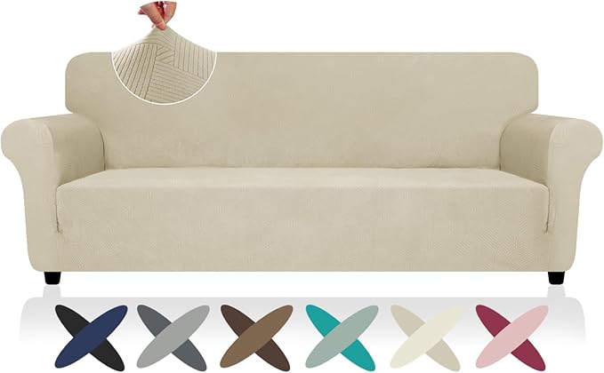 ZNSAYOTX Oversized Super Stretch Couch Cover, New Striped Sofa Covers by ZNSAYOTX