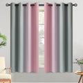 Yakamok Ombre Grey and Pink Curtains by Yakamok