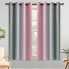 Yakamok Ombre Grey and Pink Curtains by Yakamok