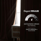 MIULEE Blush Beige Velvet Curtains 90 inches - Image 5