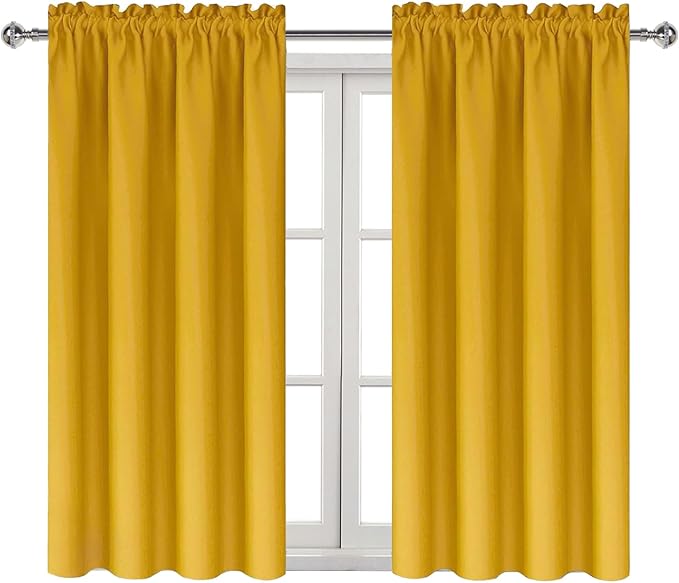 DWCN Yellow Room Darkening Blackout Curtains - Image 9