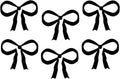 Santa Barbara Design Studio Christmas Wine Glass Cocktail Drink Markers Wine Glass Charms, Set of 6, Bow