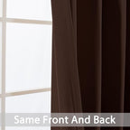 Yakamok 2 Panels Thermal Insulated Grommet Light Blocking Blackout Curtains - Image 7