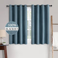 MIULEE Linen Texture Curtains for Bedroom Solid 100% Blackout Thermal Insulated by MIULEE