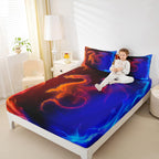 Erosebridal Dragon Bedding Set Nebula Fitted Sheet Queen Size Mysterious