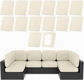 hyha 14Pcs Patio Cushion Covers, Stretch Outdoor Couch Cushion Covers by hyha