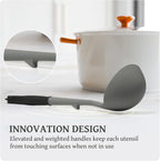 Kikcoin 43 PCS Silicone Kitchen Utensils Set, Cooking Utensils Set, Gray