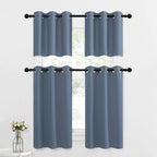 NICETOWN Window Short Curtains for Kitchen, Home Fashion Solid Grommet Top - Image 2