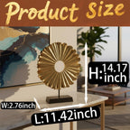 Modern Abstract Round Decorative Sculpture, Dining Living Room Desk Decor,Geometric Home Decor Statues,Shelf Top Decor Aesthetics, Coffee Tables or Office Shelves（Golden）