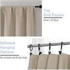 Simplebrand Ava Biscotti Beige Blackout Curtains - Image 4