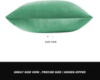 GIGIZAZA Mint Turquoise Velvet Decorative Throw Pillow Covers - Image 6
