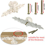 JUXYES Vintage Floral Rose Handle Pulls Knobs for Cabinets and Drawers