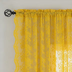 YJ YANJUN Vintage Lace Curtains 84 Inches Long-Victorian Floral Pattern Boho - Image 7