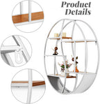 Round Wall Shelf,Decorative Circle Floating Shelves
