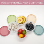 Silicone Snack Containers 4oz, 4 Pack, BPA-Free, Leakproof Lids