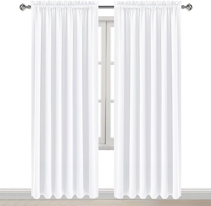 DWCN White Curtains for Living Room Thermal Insulated, 50% Light Blocking - Image 8
