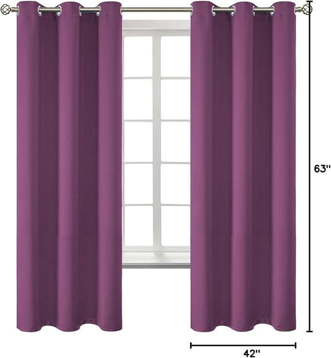 BGment Room Darkening Curtains 63 Inches Long - Image 8