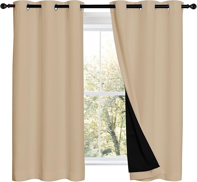 NICETOWN Cold Reducing Curtains, Bedroom Full Blackout Panels, Great Job by NICETOWN