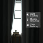 Estelar Textiler Full Room Darkening Greyish White and Grey Blackout Curtains - Image 3