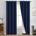 Yakamok 100% Blackout Curtain Panels 84 inches Cold and Light Blocking Drapes by Yakamok
