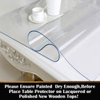 42x96 Inches Clear PVC Table Protector Desk Blotter Mat Vinyl Plastic Tablecloth Wipeable Easy Clean Protective Pad Wooden Furniture Conference Outdoor Tabletop Mat Water& Heat &Dust Resistant 1.5mm